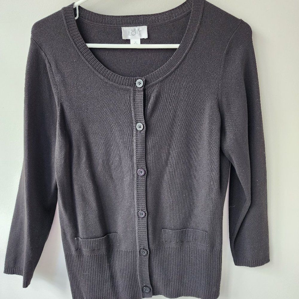 Vintage Ann Taylor Loft | 3/4 Length Sleeve Sweater Set | Black | Size M